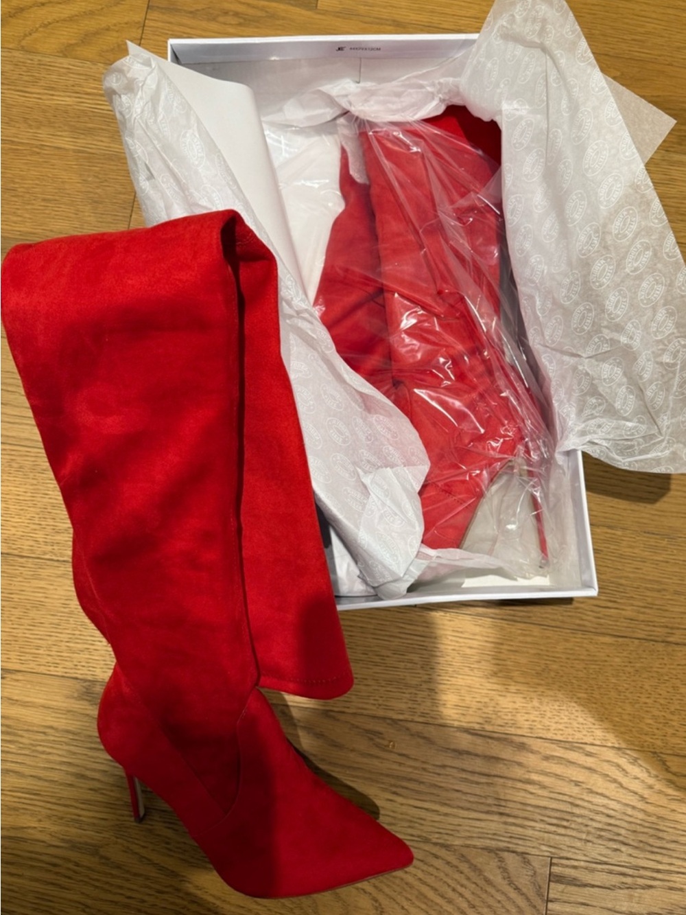 Steve Madden Red Over-the-Knee Stiletto Boots